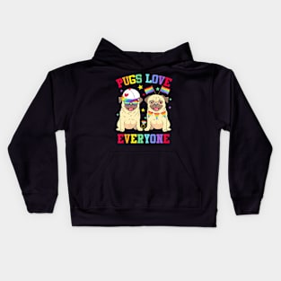 Pride Parade Pugs Love Everyone LGBT Pugs Gay Pride LGBT Kids Hoodie